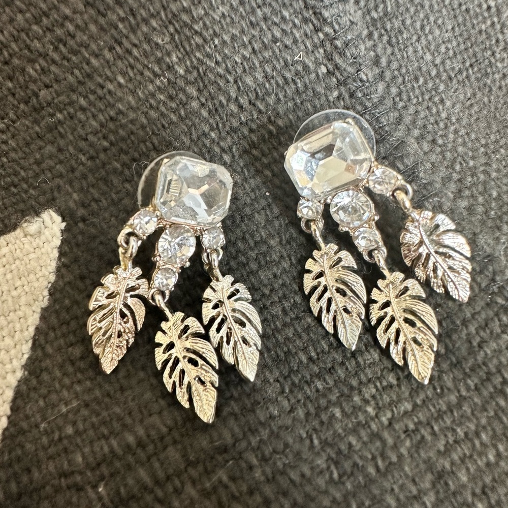 J.Crew Crystal and Gold Earrings